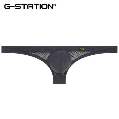 G-station超薄柔軟透氣120支冰絲飄飛舒適緊身男士性感低腰丁字褲