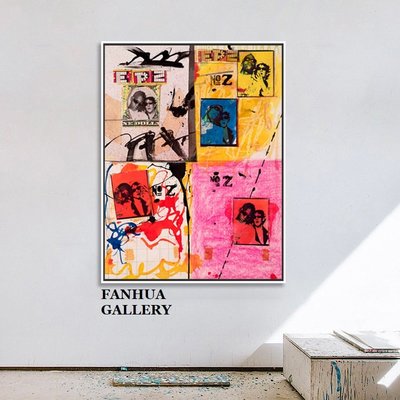 C - R - A - Z - Y - T - O - W - N    Basquiat巴斯奎特美國塗鴉藝術家裝飾畫loft工業風美式客廳抽象餐酒館裝飾品掛畫