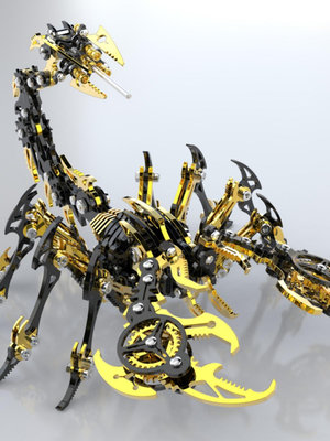 積木 金屬拼裝模型蝎子玩具3D立體創意手工diy生日情人節新年禮物