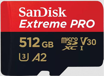 【SanDisk】Extreme PRO microSDXC R/W 200/140MB/S 512GB SDSQXCD