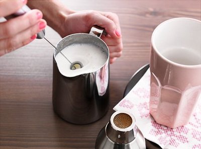 【AQ】不銹鋼電動打奶器 奶泡機 奶泡器 花式咖啡器具 牛奶打泡器 迷你攪拌機 DU-116