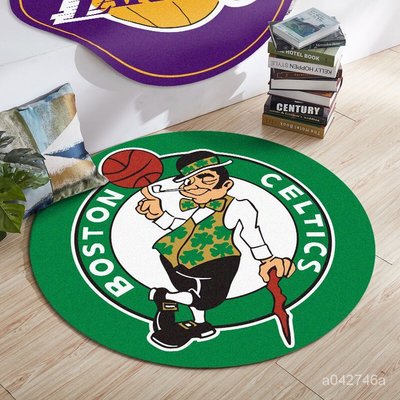勇士湖人庫裏火箭地毯墊logo定製詹姆斯科比書房椅圓形籃球NBA標【價錢詳談】