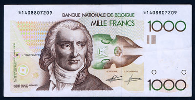 銀幣比利時 1980年版1000法郎 (作曲家 安德烈 格里特利) 8成以上品相
