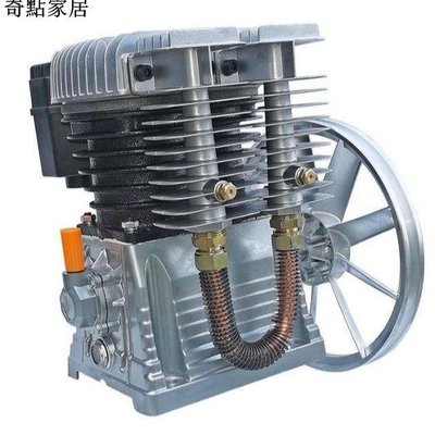 現貨-意大利款空壓機機頭低噪音家裝汽修潛水噴漆充氣泵連體雙缸鋁泵頭-簡約
