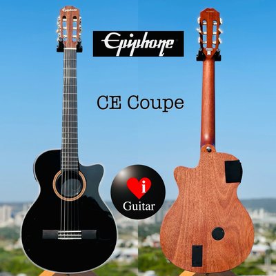 【iGuitar】Epiphone CE Coupe 黑色尼龍弦靜音跨界古典吉他（含Shadow拾音器）