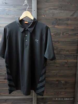 CA 德國運動品牌 PUMA 黑色 短袖運動polo衫 XXL號 一元起標無底價P543