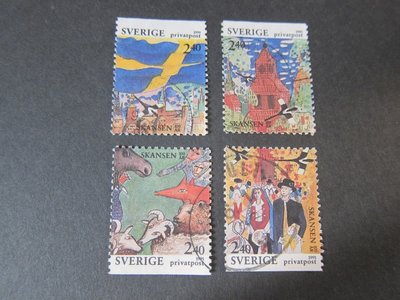 【雲品2】瑞典Sweden 1991 Sc 1883-6 set FU 庫號#B535 88612