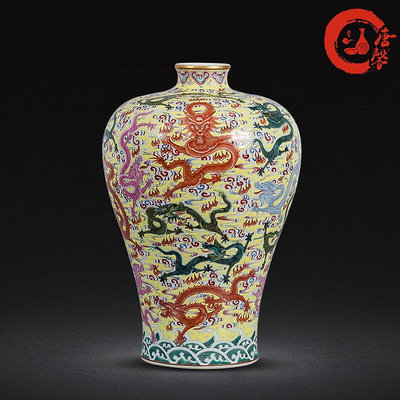 景德鎮陶瓷仿古手繪中式輕奢復古粉彩瓷花瓶擺件陶瓷客廳瓷器插花