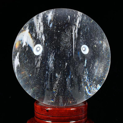 白水晶球直徑12厘米 凈重量2.1公斤編號13036988【萬寶樓】古玩 收藏 古董