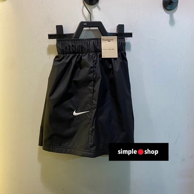 【Simple Shop】NIKE NSW 運動短褲 風褲 聚酯纖維 刺繡 LOGO 黑色 女款 DM6761-010