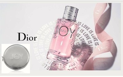 Dior 迪奧 JOY 圓形 銀色 手拿包 化妝包