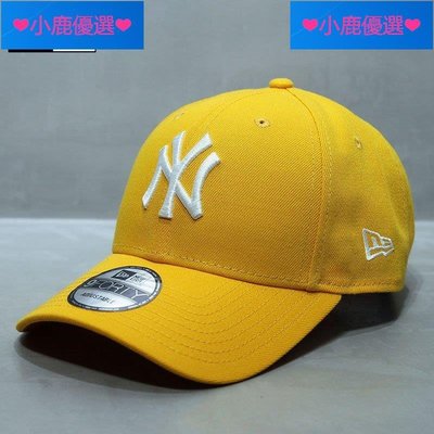 ❤小鹿臻選❤New Era帽子韓國代購紐亦華MLB棒球帽硬頂大標NY洋基隊鴨舌帽黃色