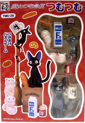 日本正版 ensky 吉卜力 宮崎駿 魔女宅急便 黑貓 吉吉 疊疊樂 小模型 小公仔 日本代購