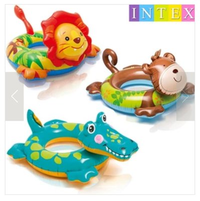 美國INTEX正品 動物卡通游泳圈 浮圈 兒童游泳輔助用品
