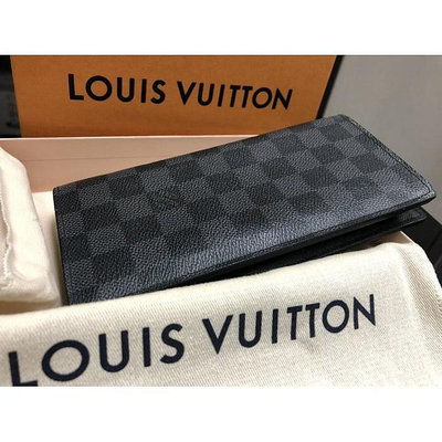 二手 Louis Vuitton LV N62665 Brazza 棋盤格 男生 皮夾 長夾 男夾