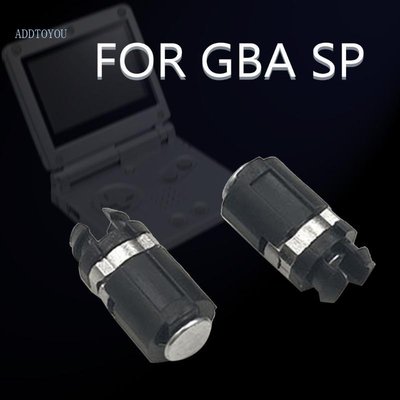 Gba SP 黑色旋轉軸更換維修零件 2 件主軸鉸鏈軸