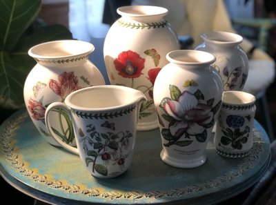 英國進口PORTMEIRION波特美林植物花園陶瓷花瓶花器家居裝飾擺件