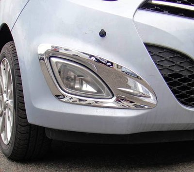 圓夢工廠 Hyundai 現代 I10 i10 2011~2016 改裝 鍍鉻銀 前保桿 霧燈框 霧燈罩 飾貼