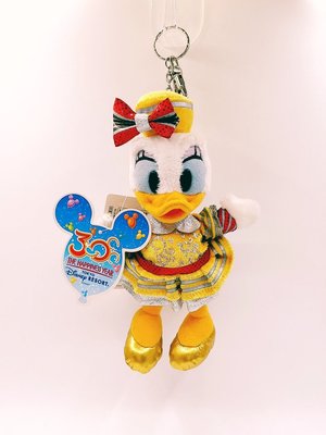 日本迪士尼樂園30週年限定 黛西公仔鑰匙圈吊飾【瑕疵賠售款】