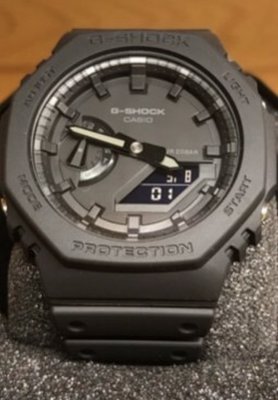 Casio G-Shock GA-2100-1A1 手錶 200米 防水 碳纖維 超薄 雙顯 AP 皇家橡樹 暗黑