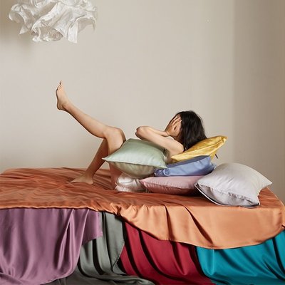 60支天絲單品床單 萊賽爾天絲枕套 素色天絲枕套 涼感床單 床包 床罩