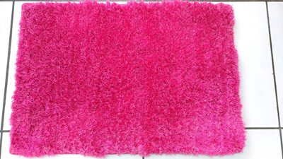 桃紅色地墊－ 純色系列超絨吸水止滑地墊 腳墊門墊 衛生間浴室門口吸水毯 止滑墊 46*66*3公分