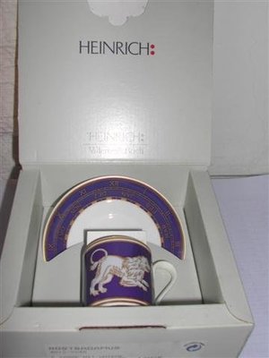德國名牌Villeroy &amp; Boch，全新骨瓷星座咖啡杯盤組，  (巨蟹，雙魚，獅子，處女，牡羊座)