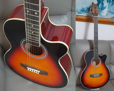 很新的GH0596高級民謠吉他‧特殊琴頭設計‧與眾不同‧便宜出售