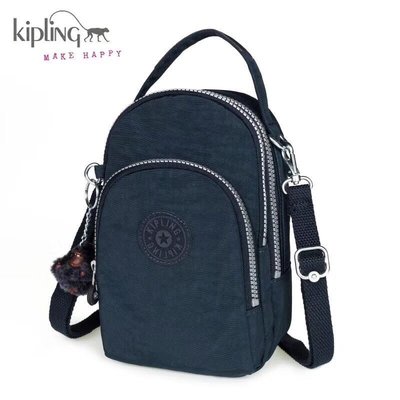 Kipling 猴子包 K12838 深藍 休閒 多用拉鍊款輕量斜背包 防水 肩背 手提 旅遊 限時優惠