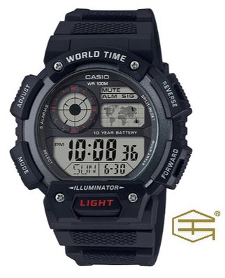 【天龜】CASIO 10年電力數位電子錶 AE-1400WH-1A