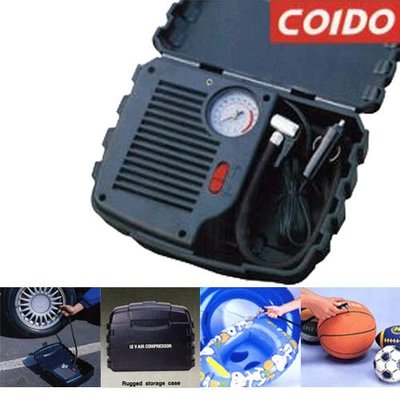 【COIDO鐵甲武士300PSI打氣機】超大馬達內建胎壓表、可充汽機車/腳踏車/輪胎打氣機/充氣機
