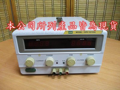 康榮科技二手儀器領導廠商G.W GPR-1810HD 18V/10A DC Power Supply