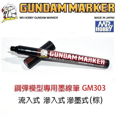 【模型王】MR.HOBBY 郡氏 GSI 鋼彈麥克筆 GUNDAM MARKER 塑膠模型 滲墨式 墨線筆GM303
