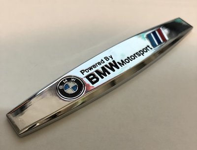 新款 BMW Motorsport 寶馬金屬葉子板側標 三色M裝飾車標車貼 全車系通用 單只價 帶背膠 亮銀款