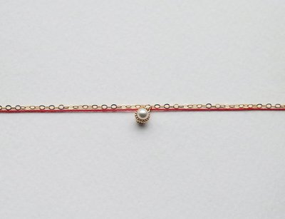 [Le Bonheur Line] 幸福線 手工/鏈繩款 金色 珍珠/紅線 手鍊 飾品 氣質 秋冬 日本 redline