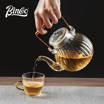咖啡配件 bincoo玻璃提梁壺圍爐煮茶家用耐高溫泡茶壺套裝電陶爐燒水壺茶具