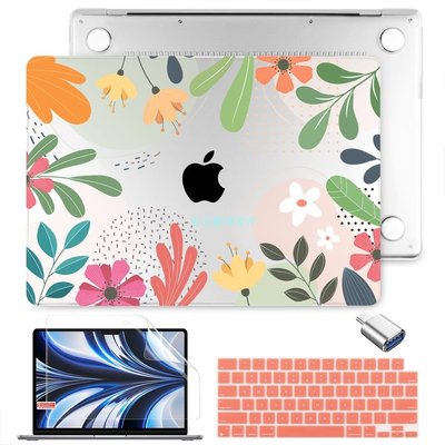 MacBook保護套水晶透明殼適用於MacBook Pro13 14 16 Air 13.3 13.6 M2 M1蘋果筆電全系列防摔殼