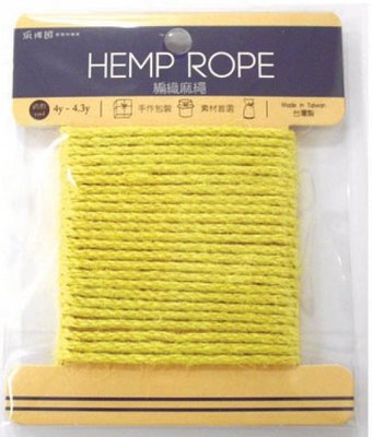 Luckshop  HR-02-3mm編織麻繩(芥黃)約4~4.3碼入(適合用於卡片、佈置、裝飾、包裝時使用)