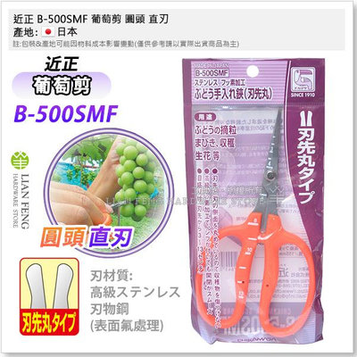 【工具屋】*含稅* 近正 B-500SMF 葡萄剪 圓頭 直刃  摘粒 CHIKAMASA 樹剪 花剪 剪刀 日本製