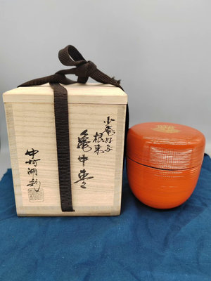 日本漆器 日本茶棗 茶葉罐 實木茶棗