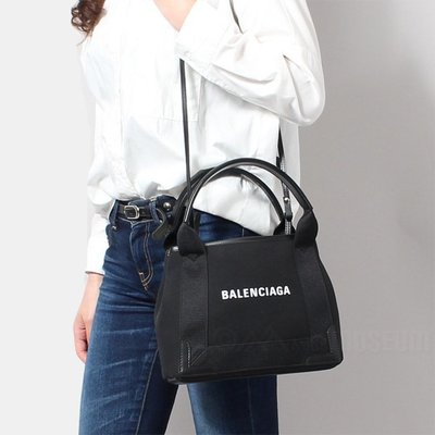【折扣預購】22秋冬正品Balenciaga NAVY CABAS XS黑色 帆布小型 手提包 肩背包 390346