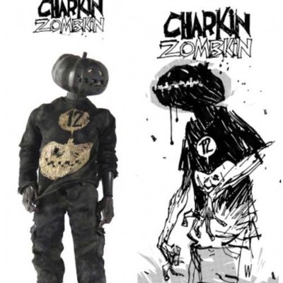 全新Threea 3A 1/6 黑色版Charkin Zombkin 萬聖節南瓜頭| Yahoo奇摩拍賣