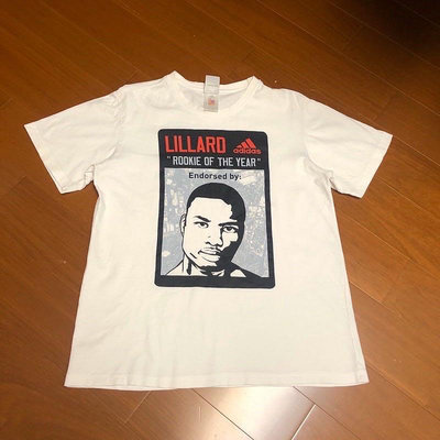 （Size L) Adidas Lillard 純棉短袖T恤上衣 （3101)