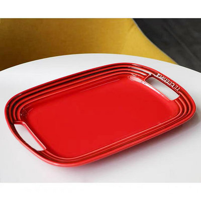 現貨 法國LE CREUSET酷彩陶瓷雙耳長盤31cm燒烤盤牛排盤蒸魚盤菜盤餐盤