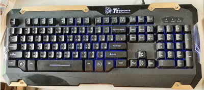 ╭✿㊣ 二手 電競鍵盤TteSPORTS 軍令官【KB-CCM-PLBL】金屬邊框修飾 機械式軸承 特價 $399㊣✿╮