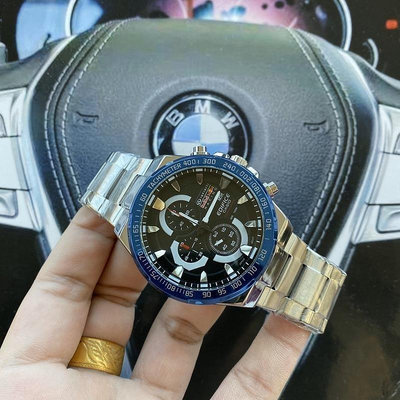 Connie代購#卡西歐 6針EFR539系列多功能男表全自動機械錶三眼賽車運動時尚腕錶 夜光錶氣質經典 三號店