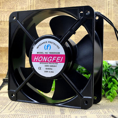 (F) HONGFEI HA-18060/HH22B 18CM 220V 35W 0.30A 交流散熱風扇