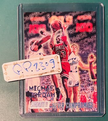 (639) 1997-98 Topps Stadium Michael Jordan NEVER COMPROMISE