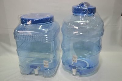 福田商城=台灣製造 晶美20公升 圓桶形/方桶形礦泉飲水桶 PET桶 透明給水 衛生可靠