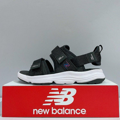 New Balance 750 男女款 黑白色 魔鬼氈 後跟可拆 D楦 情侶鞋 涼鞋 涼拖鞋 SDL750K2